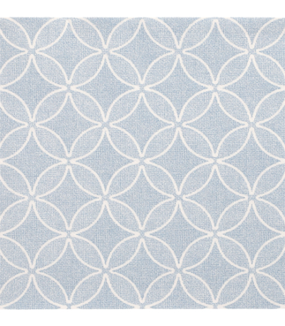 Product foto van Servetten arctisch blauw "Circle Flowers" set van 20 ROYAL Collection