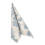 Product foto van Servetten arctisch blauw "Flowers" set van 50 Royal Collection