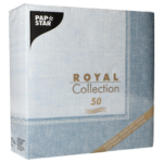 Product foto van Servetten arctisch blauw Linum ROYAL Collection set van 50