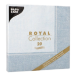 Product foto van Servetten arctisch blauw Linum set van 20