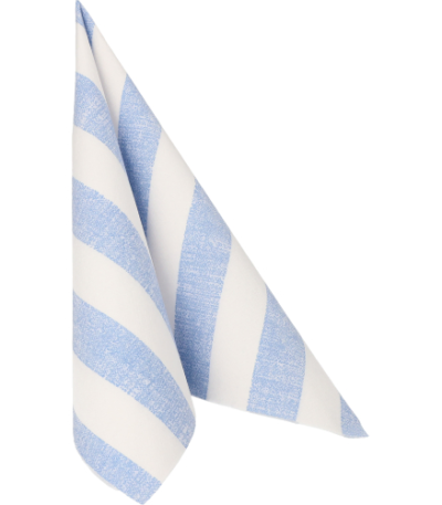 Product foto van Servetten blauw "Lines" 40x40cm set van 50 ROYAL Collection