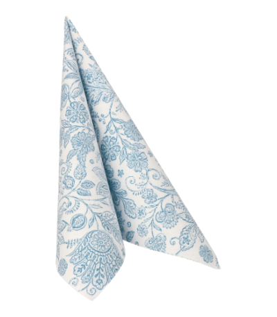 Product foto van Servetten blauw Paisley set van 50 ROYAL Collection