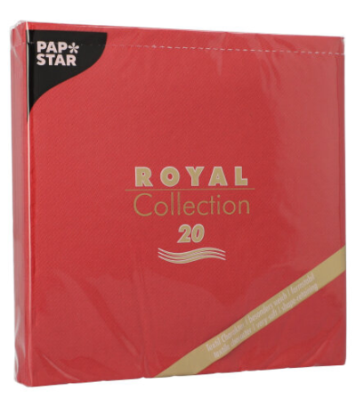 Product foto van Servetten bordeaux 40x40 cm set van 20 ROYAL Collection