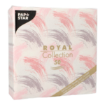 Product foto van Servetten bordeaux Brushstroke set van 50 Royal Collection