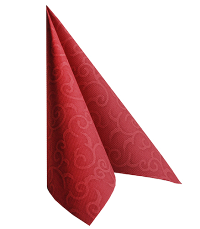 Product foto van Servetten bordeaux Casali Royal Collection 50x50cm set van 50