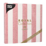 Product foto van Servetten bordeaux "Lines" 40x40cm 20 stuks