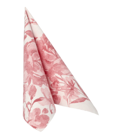 Product foto van Servetten bordeaux Rose set van 20 Royal Collection