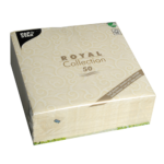 Product foto van Servetten champagne Casali Royal Collection 40x40 cm set van 50
