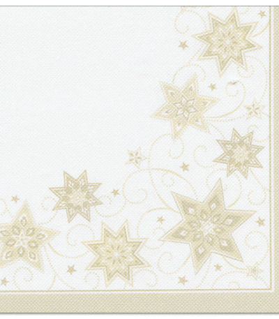 Product foto van Servetten champagne Just Stars set van 20 ROYAL Collection