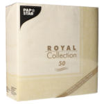 Product foto van Servetten champagne Linum ROYAL Collection 50 stuks