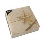 Product foto van Servetten champagne "Rising Star" set van 50 40x40cm