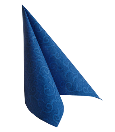 Product foto van Servetten donkerblauw Casali Royal Collection set van 50