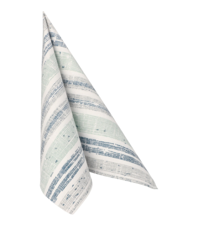 Product foto van Servetten donkerblauw Stripes set van 50 Royal Collection