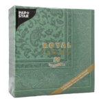 Product foto van Servetten donkergroen 40x40 cm set van 50 Royal Collection