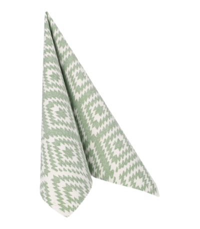 Product foto van Servetten donkergroen 40x40cm Ethnic Look set van 20 ROYAL Collection