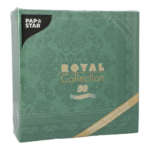 Product foto van Servetten donkergroen Arabesque ROYAL Collection set van 50