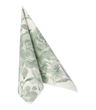 Product foto van Servetten donkergroen set van 50 ROYAL Collection Rose