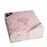 Product foto van Servetten fuchsia Damascato 40x40cm set van 50 ROYAL Collection