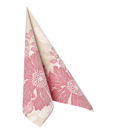 Product foto van Servetten fuchsia set van 50 40x40 cm Royal Collection Annabel