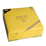 Product foto van Servetten geel Casali Royal Collection set van 50