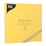Product foto van Servetten geel set van 20 ROYAL Collection 40x40 cm