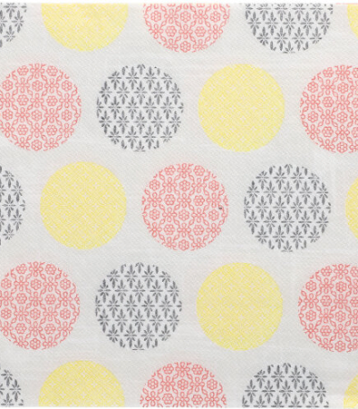 Product foto van Servetten geel/rood 40x40cm set van 50 Rococo