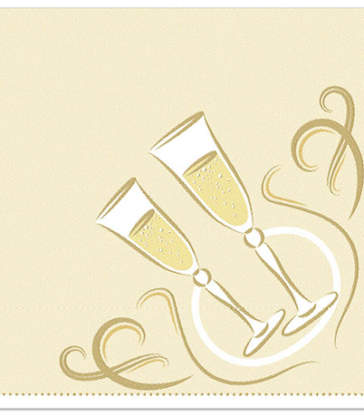 Product foto van Servetten goud 40x40cm "Festive Moments" set van 50