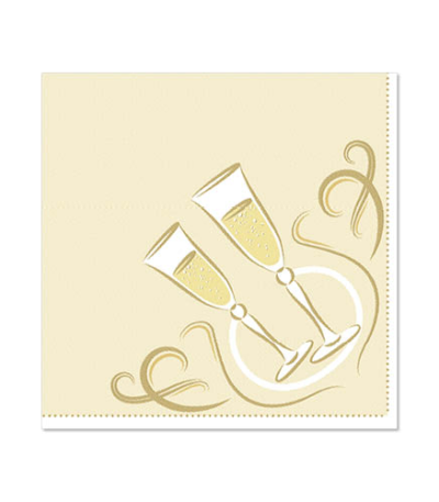 Product foto van Servetten goud Festive Moments set van 20