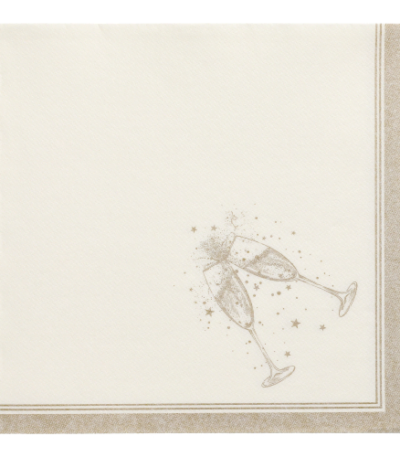 Product foto van Servetten goud "Festivities" 40x40cm set van 20