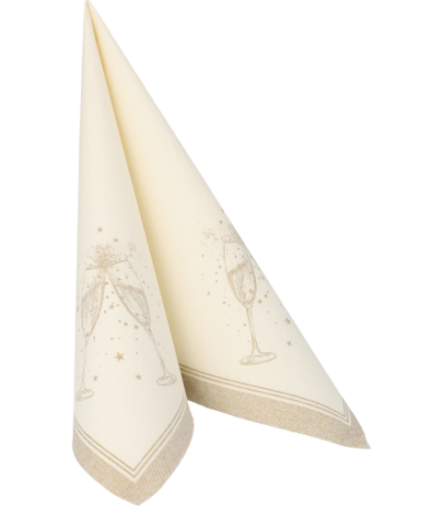 Product foto van Servetten goud "Festivities" set van 50 ROYAL Collection