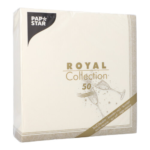Product foto van Servetten goud "Festivities" set van 50 ROYAL Collection
