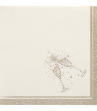 Product foto van Servetten goud "Festivities" set van 50 ROYAL Collection