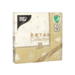 Product foto van Servetten goud "X-Mas" 20 stuks ROYAL Collection