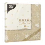 Product foto van Servetten goud X-Mas set van 20 Royal Collection 40x40 cm
