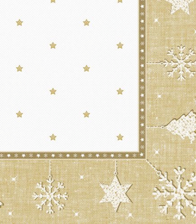 Product foto van Servetten goud X-Mas set van 20 Royal Collection 40x40 cm