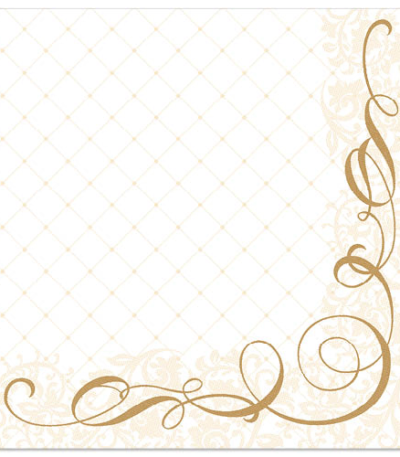 Product foto van Servetten goud set van 50 40x40cm Royal Collection Megan