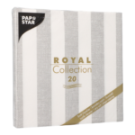 Product foto van Servetten grijs 1/4 vouw 40x40cm set van 20 Royal Lines