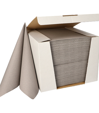 Product foto van Servetten grijs 1/4 vouw set van 100 Royal Collection