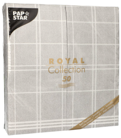 Product foto van Servetten grijs 1/6 vouw Kitchen Craft 50 stuks