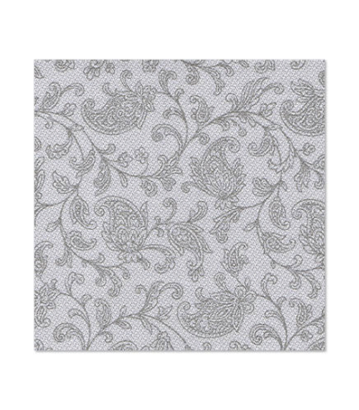 Product foto van Servetten grijs 25x25 cm set van 20 Royal Ornaments