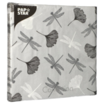 Product foto van Servetten grijs 3-laags 40x40cm set van 20 Ginko