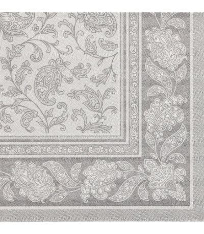 Product foto van Servetten grijs 40x40 cm set van 50 Ornaments