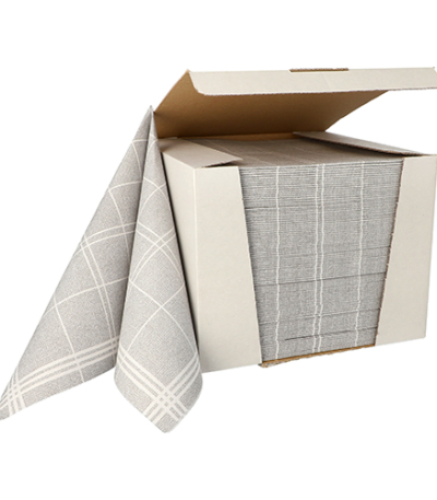 Product foto van Servetten grijs 40x40cm 1/4 vouw set van 100 Kitchen Craft