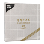 Product foto van Servetten grijs 40x40cm set van 20 Kitchen Craft ROYAL Collection