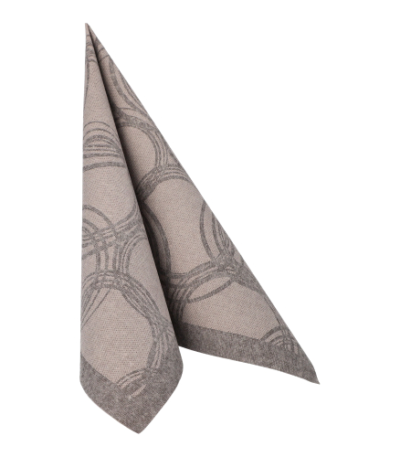 Product foto van Servetten grijs "Bubbles" set van 50 ROYAL Collection