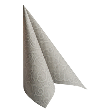 Product foto van Servetten grijs "Casali" Royal Collection 40x40cm set van 50