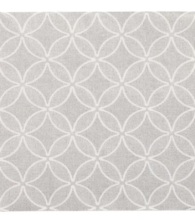 Product foto van Servetten grijs "Circle Flowers" 40x40cm set van 20 ROYAL Collection