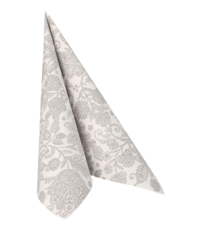 Product foto van Servetten grijs "Paisley" set van 50 ROYAL Collection