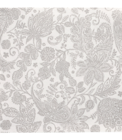Product foto van Servetten grijs "Paisley" set van 50 ROYAL Collection