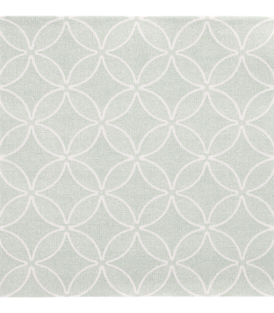 Product foto van Servetten jade groen "Circle Flowers" 40x40 cm set van 50 ROYAL Collection